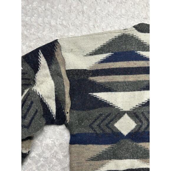 Expressions Vtg Geo Abstract Art Southwest Print Crewneck Sweater Knit Men’s XL - Picture 5 of 7